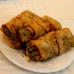 Deep-fried prawn rolls wrapped by bean curb sheets