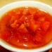Steamed egg white with tomato sauce on top