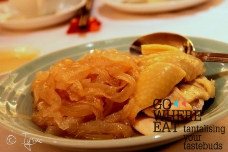 海蜇頭 Jellyfish+ 醉雞 Chicken soaked in Chinese Wine