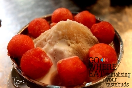 Water melon + grass jelly Water melon + grass jelly