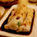 Steamed rice rolls with scallops