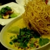 Thai Noodles soup cooked with coconut milk flavour