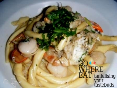 Crab and seafood pasta