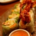 Rice paper rolls with soft shell crabs and mango