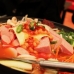 Big hot pot with sausages, hams, instant noodles and kim chi... Big hot pot with sausages, hams, instant noodles and kim chi...