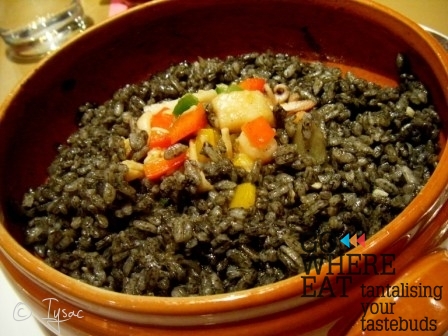Squid Ink Risotto with Seafood