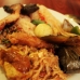 minced pork, bbq chicken , satay, chilli fish, Vermicelli salad, green curry fish ball, pad thai, chilli mussel, chicken
