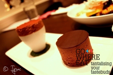 Cold chocoolate souffle &amp; chocolate mousse