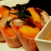 Rice paper rolls with manago and scallops