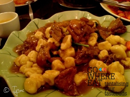 Fried lambs with noodles Fried lambs with noodles