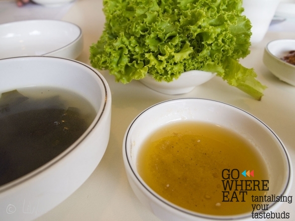 lettuce leaf, with sesame marinade lettuce leaf, with sesame marinade